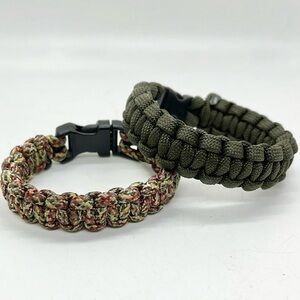 Set of Two Paracord Bracelets size small handmade